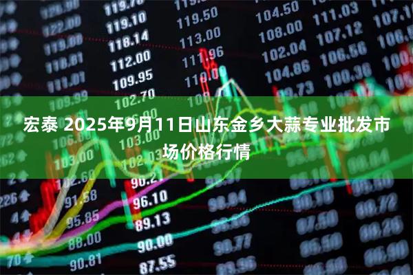 宏泰 2025年9月11日山东金乡大蒜专业批发市场价格行情